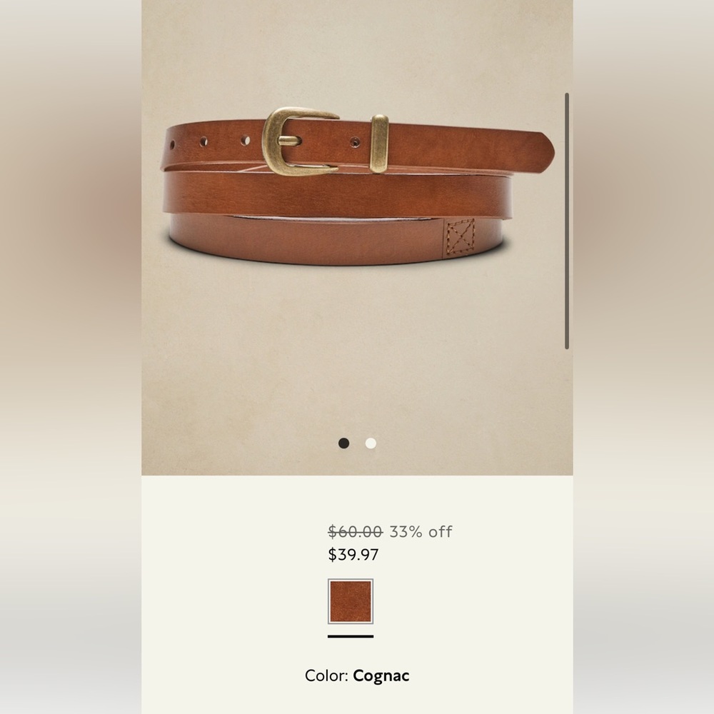 Banana Republic Leather extra long Belt, size S